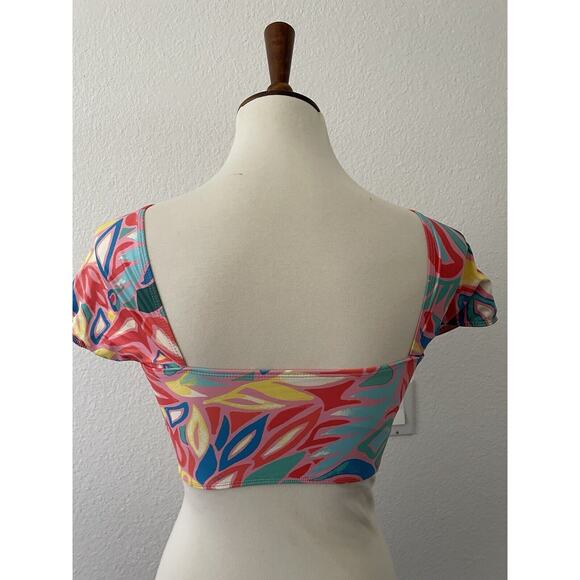 Kenny Flowers Swim Sleeved Bikini Top Colombia Print Swimwear - Picture 4 of 6